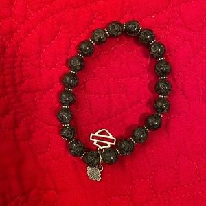 Black beaded Harley Davidson bracelet